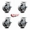 Service Caster 5 Inch V-Groove Semi Steel Swivel Caster Set with Roller Bearings and Brakes SCC SCC-20S520-VGR-TLB-4 - alternate 6